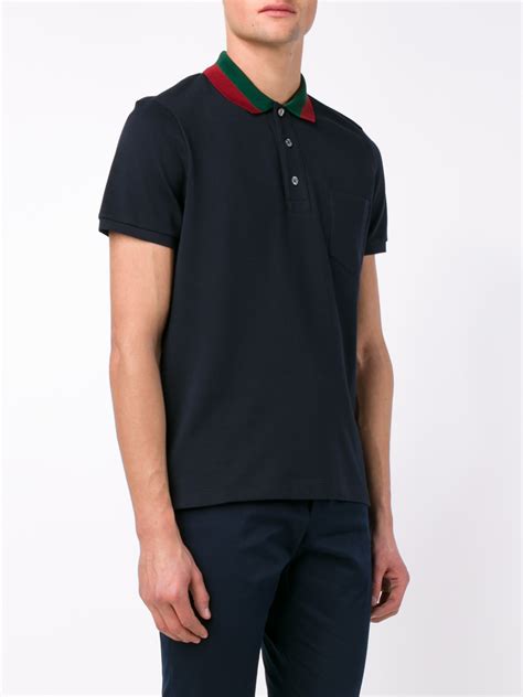 blue gucci stripe polo|gucci polo shirts men's sale.